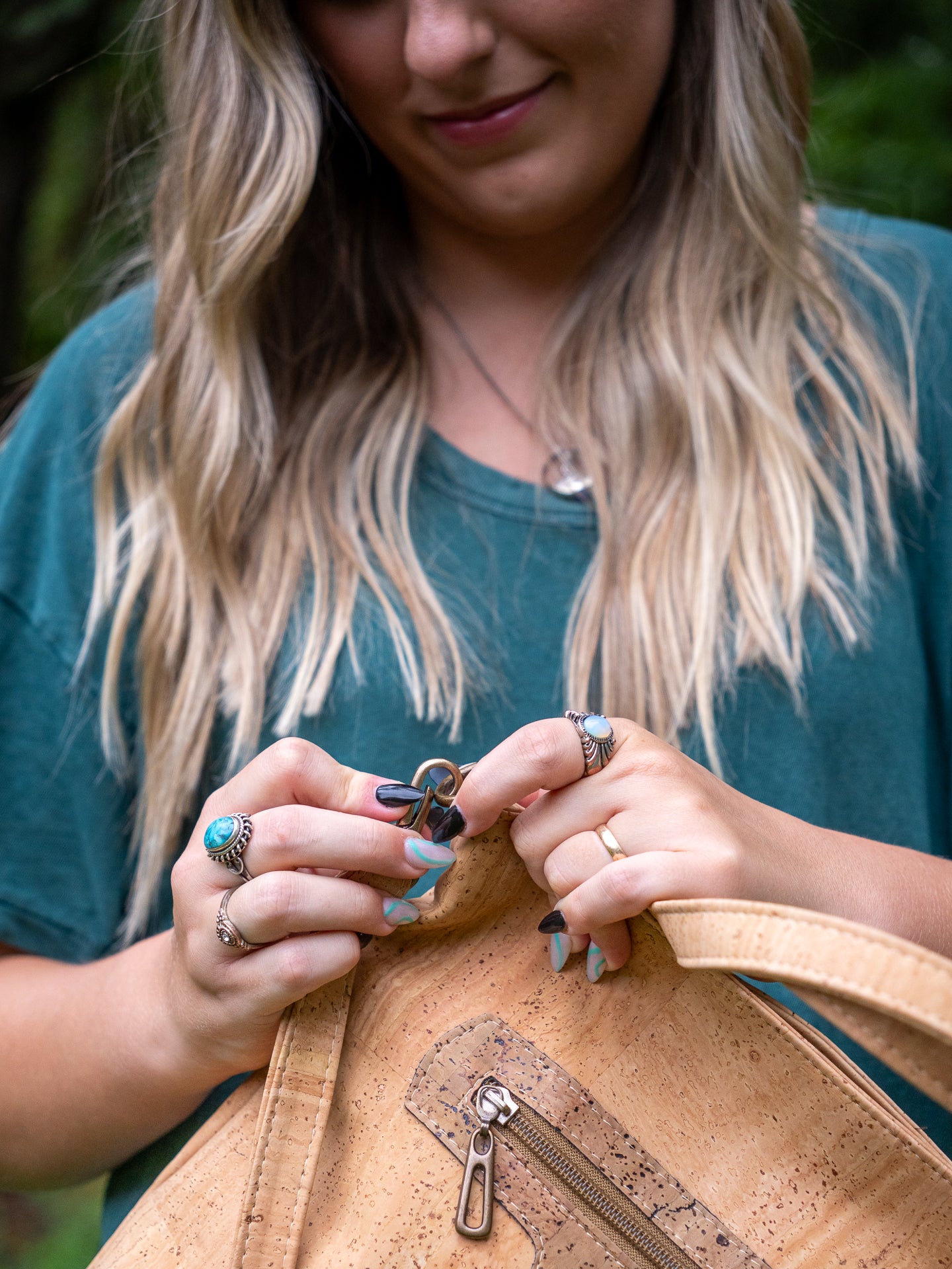 Rylie Quilted Backpack Purse